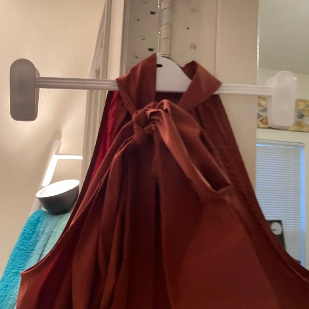 Rust Halter Neck Blouse - Picture 8 of 8